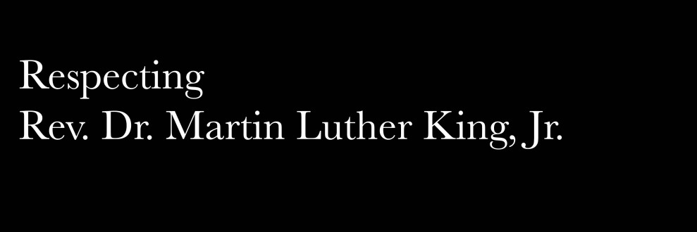 Rev Dr Martin Luther King Jr